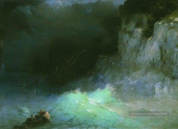 tempête 1861 Romantique Ivan Aivazovsky russe Peinture à l'huile